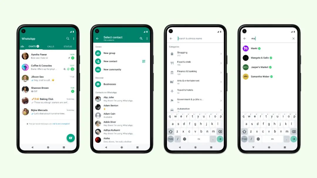 WhatsApp 发布企业搜索功能